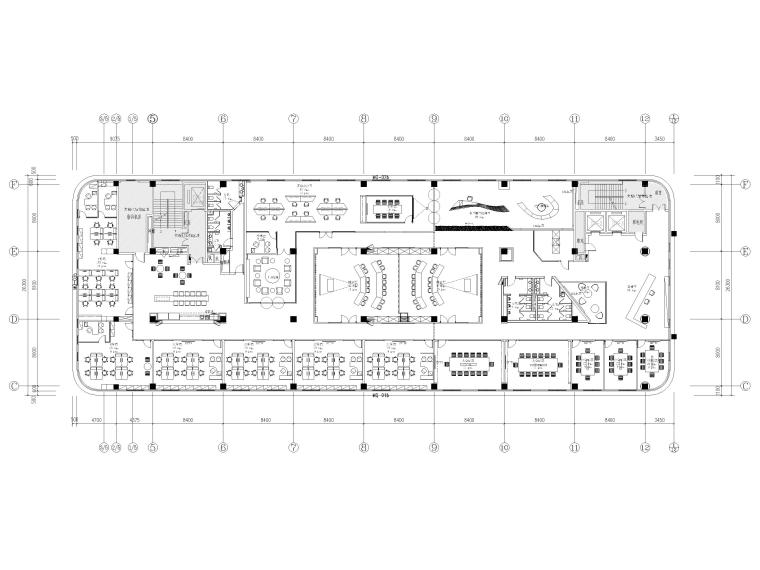 2层办公室图纸资料下载-[南京]5200㎡三层银行办公室装修设计施工图