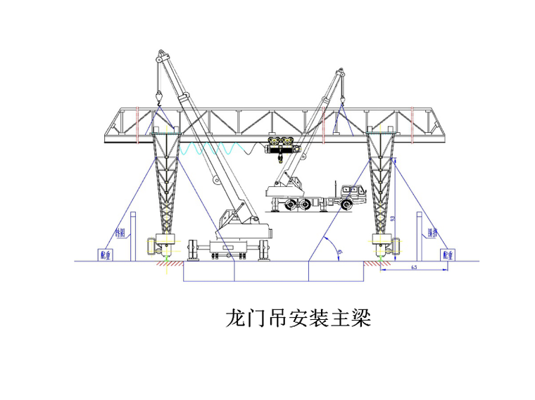 龙门吊安装主梁