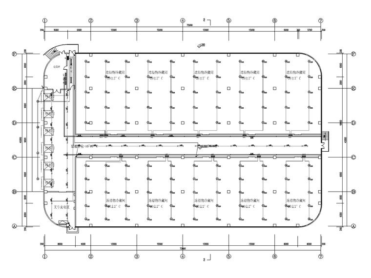 冷库消防冷库施工图cad资料下载-[贵州]3200平冷库电气施工图