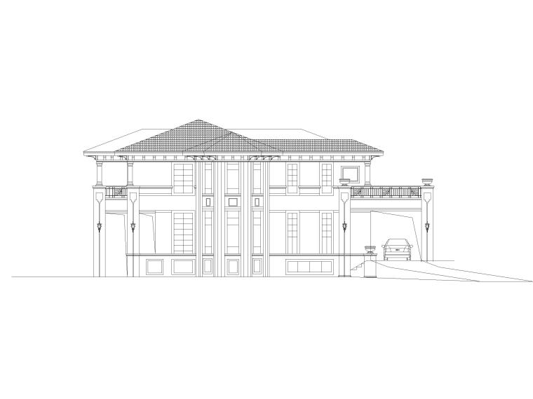 8层半建筑方案效果图资料下载-8套纯欧式别墅建筑CAD方案图纸+效果图