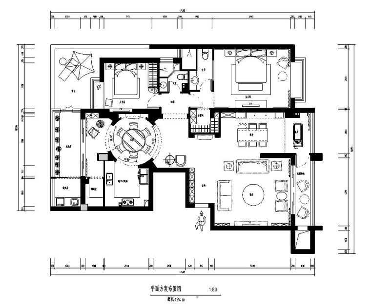 样板房装修工艺资料下载-190㎡三居室样板房装修施工图设计