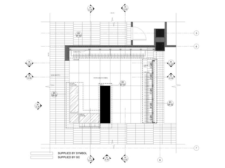 洛杉矶TheSix住宅资料下载-[美国]洛杉矶圣罗兰奢侈品牌店铺装修施工图