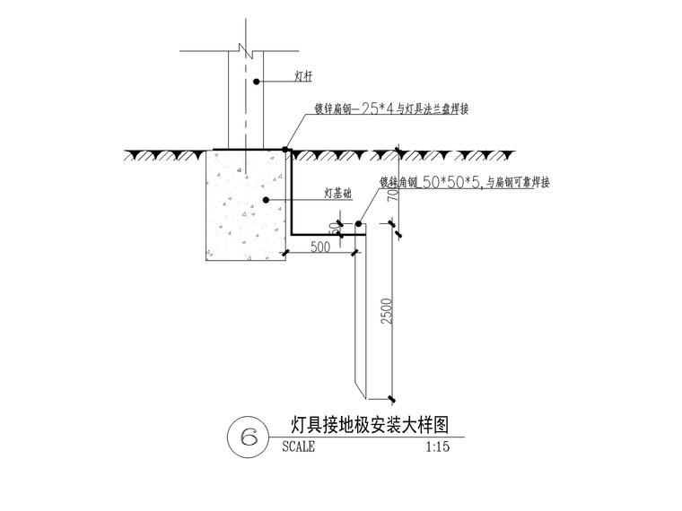 5灯具接地极安装大样图
