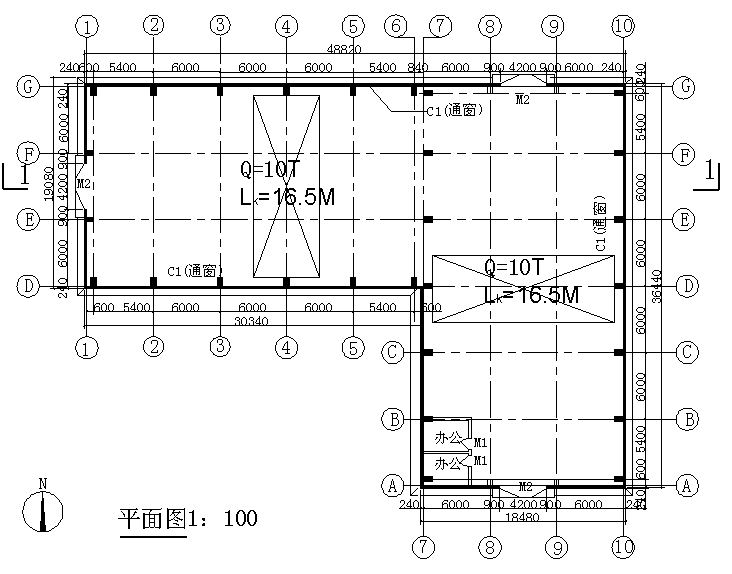 单层钢筋砼工业厂房资料下载-工业厂房施工图出图技巧