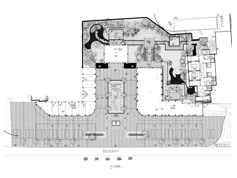 新中式庭院建筑设计cad资料下载-[武汉]新中式进院式庭院示范区园建施工图
