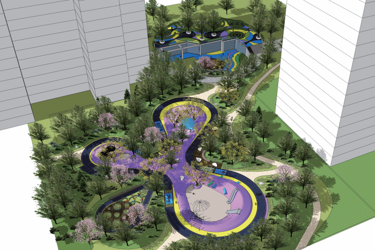su儿童室内游乐模型资料下载-[重庆]儿童游乐场社区公园概念设计+su