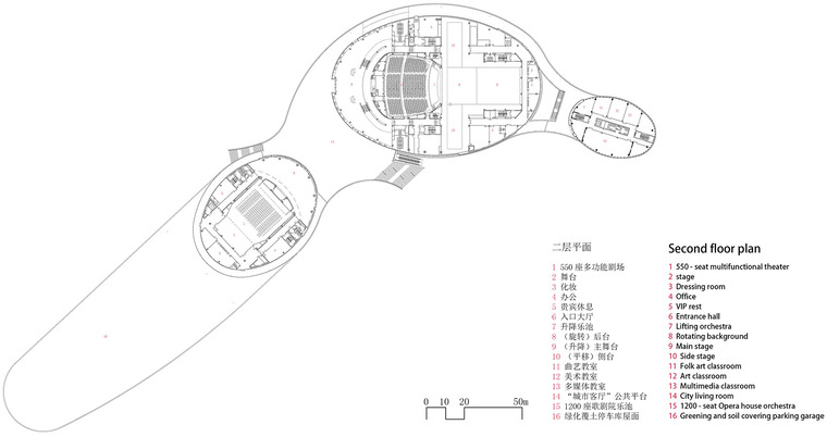 九江艺术文化中心平面图1