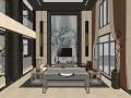 新中式风格室内客厅模型设计