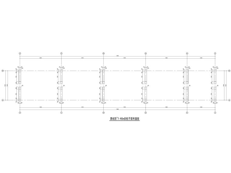 [重庆]框架结构卡口结构施工图2018（CAD）-主卡口斜柱平面布置图