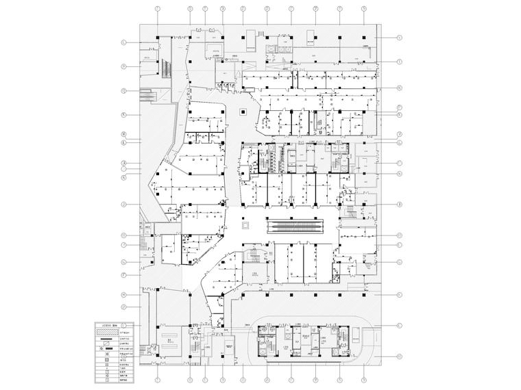 ​[上海]地下商业空间改造施工图+su模型-地下一层消防,预警标注平面图