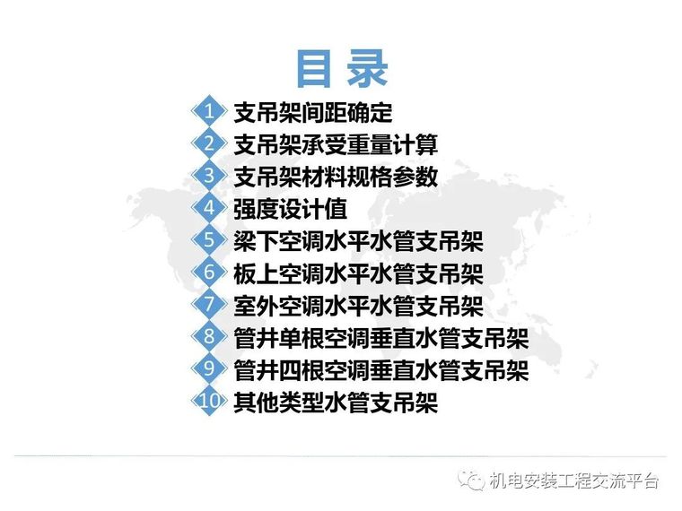 支吊架施工选型资料下载-空调水管支吊架选型要点