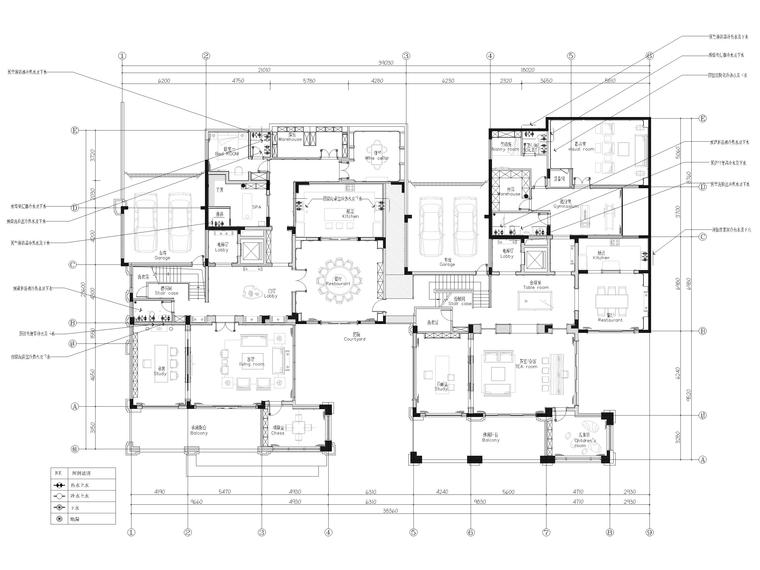 [江西]2000m²新中式三层七居别墅装修施工图-住宅装修-筑龙室内设计论坛