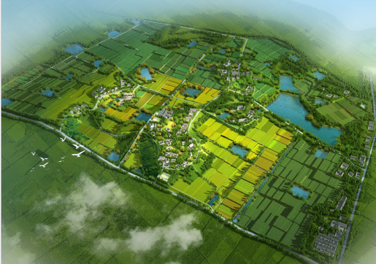 乡村景观规划CAD资料下载-[江苏]扬州特色田园乡村景观规划方案