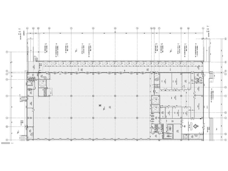 [长沙]孵化基地库房办公空间室内装修施工图-1#库房一层门厅平面布置图