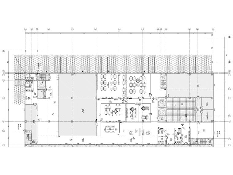 [长沙]孵化基地库房办公空间室内装修施工图-1#库房夹层平面布置图