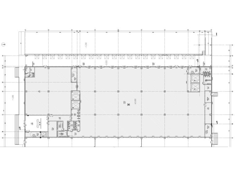 [长沙]孵化基地库房办公空间室内装修施工图-2#库房一层门厅平面布置图
