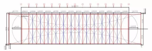 钢结构柱支撑体系资料下载-大跨度拱形钢结构安装施工工法