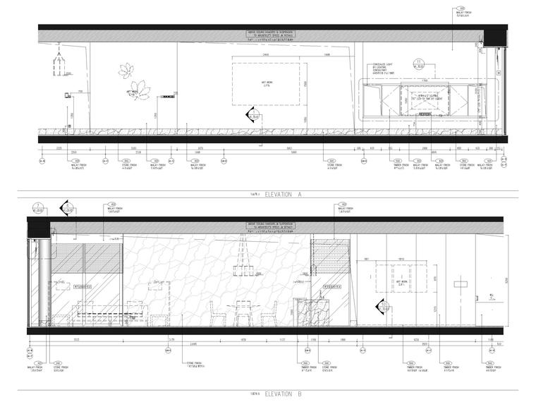 [三亚]晋园三层五居室别墅样板间装修施工图-别墅立面图