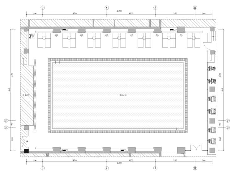 [郑州]壹号院商务会所室内装修设计施工图-地下层E区平面布置图