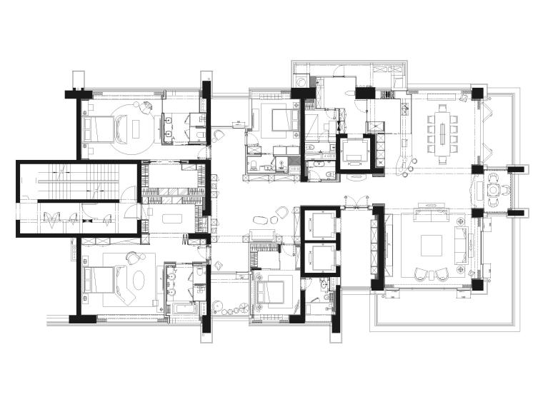 3层别墅平面cad资料下载-豪宅别墅CAD平面案例图库100套