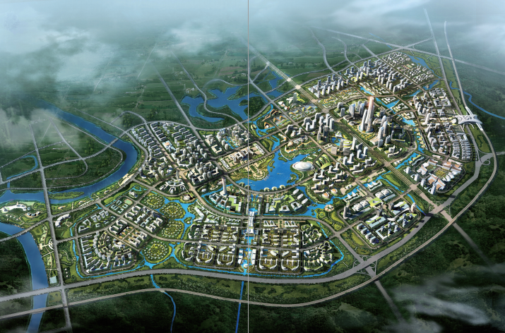 城市片区商业发展策划资料下载-[四川]城市新区某滨湖片区城市景观设计