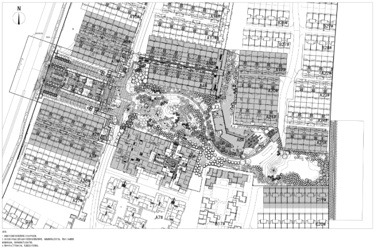 样板区图片样板资料下载-重庆低密度样板区小区绿化CAD施工图+实景