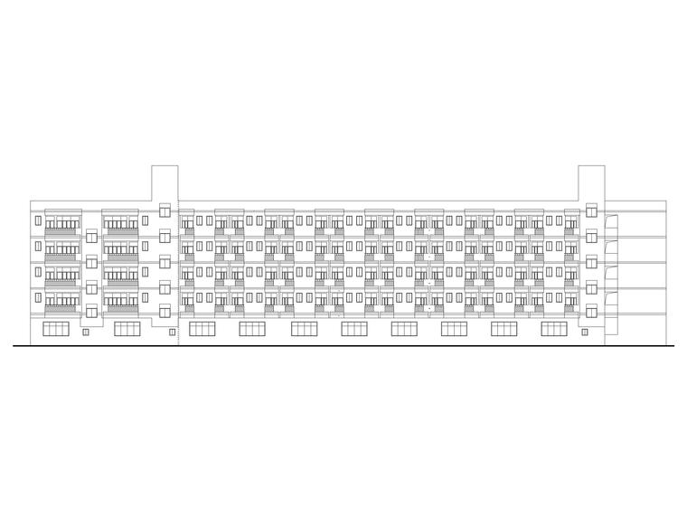 4到6层公寓楼建筑图资料下载-50套学生职工宿舍餐厅公寓楼CAD建筑图