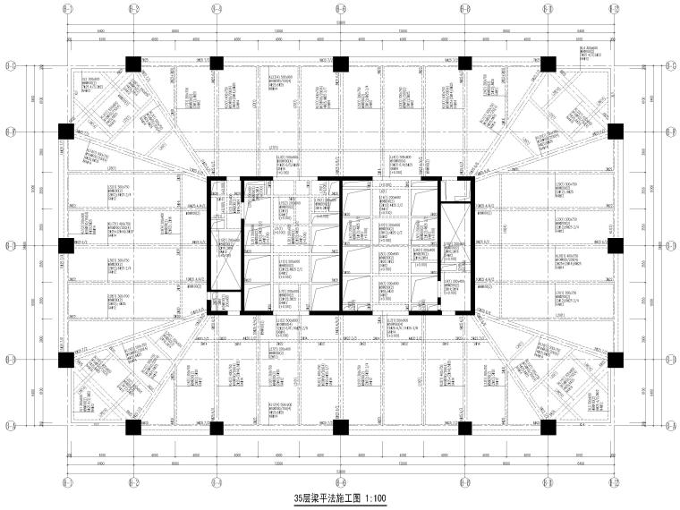 高层框筒结构施工图资料下载-[长沙]50层框筒结构办公塔楼结构施工图2015