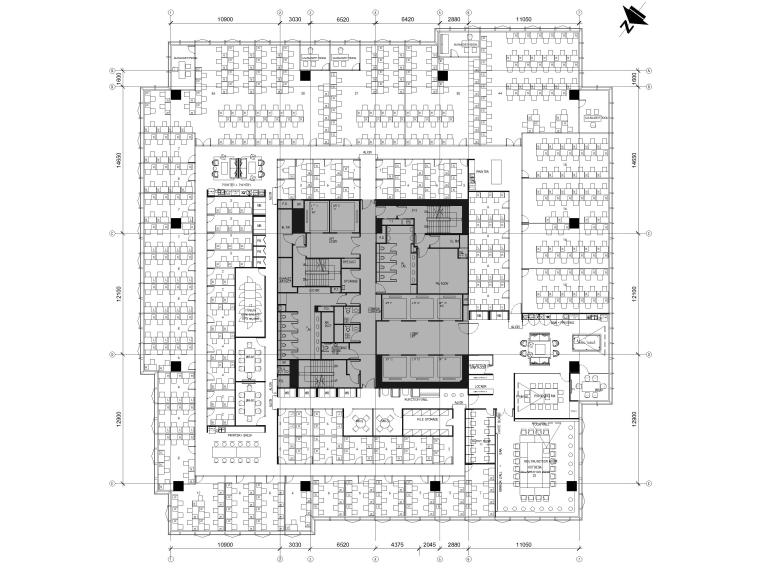 联合办公施工图纸资料下载-[香港]联合办公空间室内装修施工图+SU模型