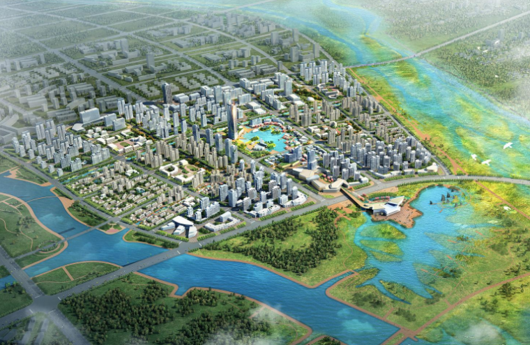 高新区中央商务区城市设计资料下载-[青岛]高新区港湾城市景观规划