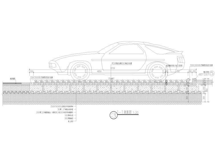 斜停车位设计cad资料下载-3类停车位土建详图2017(CAD)