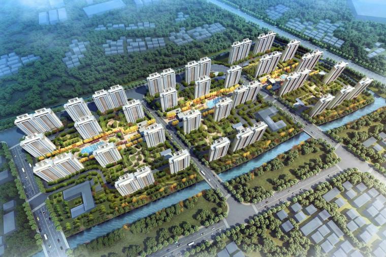 简明高层钢筋资料下载-[上海]浦东现代简洁公园绿宅居住区建筑方案