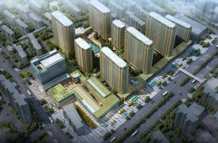 景观房控必看住宅资料下载-[上海]浦东高层商品房住宅景观及建筑方案