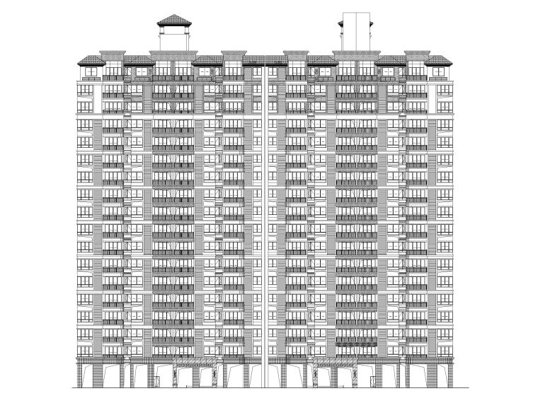 新古典高层住宅施工图资料下载-知名地产高层新古典风格高层住宅建筑施工图