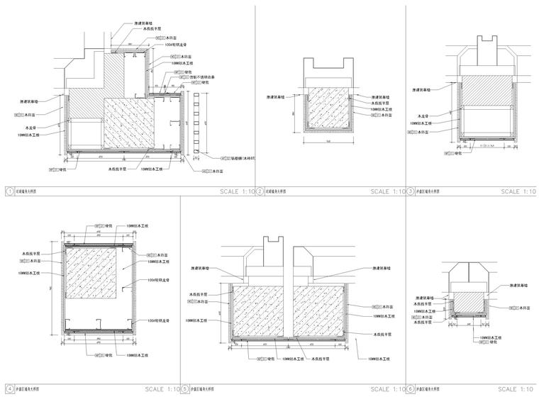 [沈阳]雍景湾售楼处室内装修施工图+3D模型-墙地面大样图