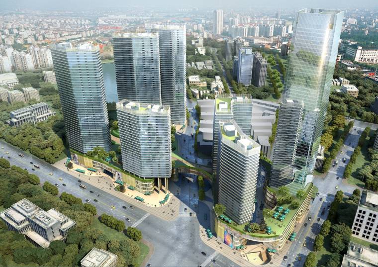 商业大门现代资料下载-[南京]现代都市商业中心景观规划设计方案