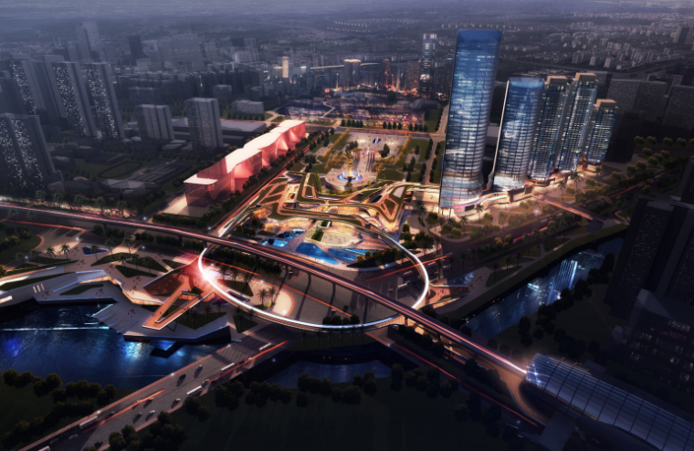 滨河景观设计的意义资料下载-[深圳]滨河高端商务生态广场景观设计
