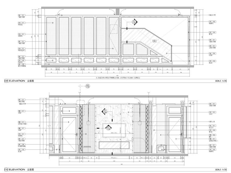 [山东]330㎡二层三居中式别墅样板间施工图-别墅立面图2