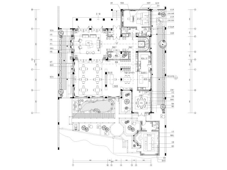 中式室内软装模型资料下载-[杭州]华侨城三层中式别墅室内装修施工图