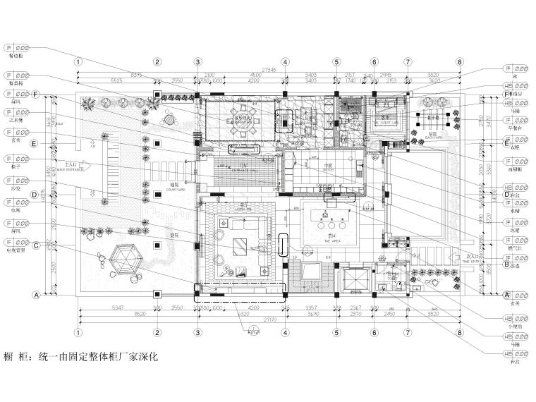 别墅机电施工图纸资料下载-[无锡]江阴1000㎡三层五居别墅样板房施工图
