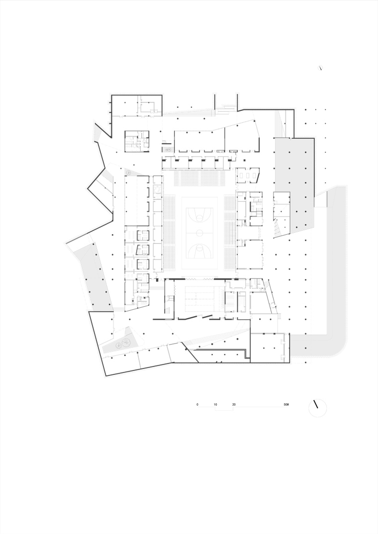 中山大学珠海校区体育馆平面图1