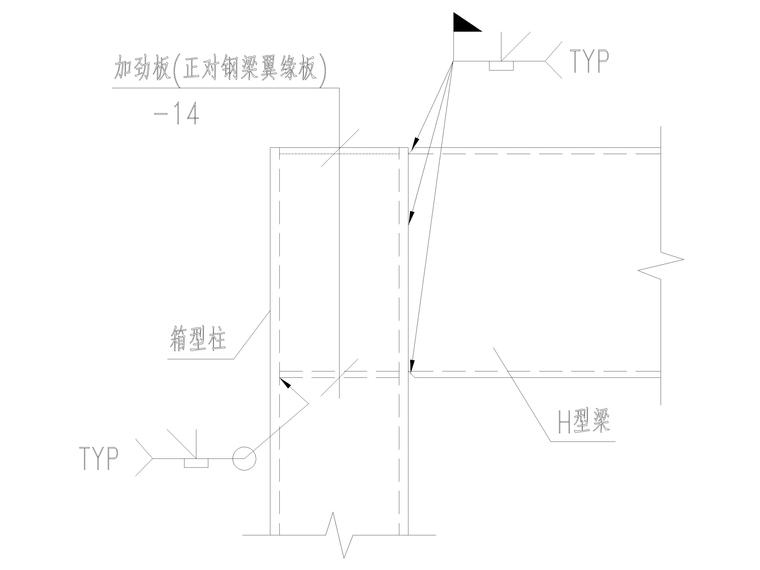 钢梁与钢柱刚接节点大样图