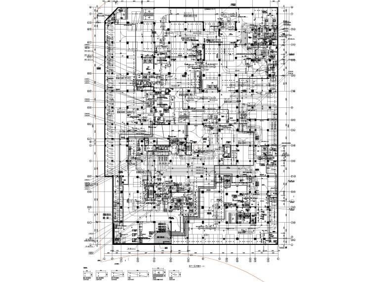 高层办公地下施工图资料下载-[上海]高层办公楼地下三层暖通施工图2018