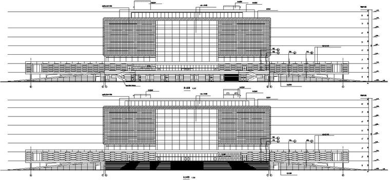 图书馆全套建筑施工图纸资料下载-石家庄某大学图书馆结构施工图CAD含建筑图