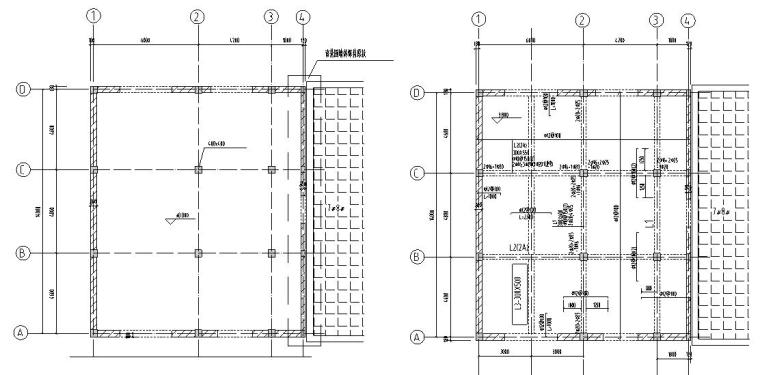 房屋加固修缮设计施工图资料下载-单层房屋改造功能加固结构施工图CAD