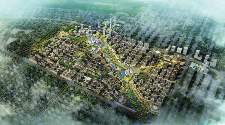 沙河文化生态绿廊景观方案资料下载-[武汉]文化生态宜居旅游小镇景观设计方案