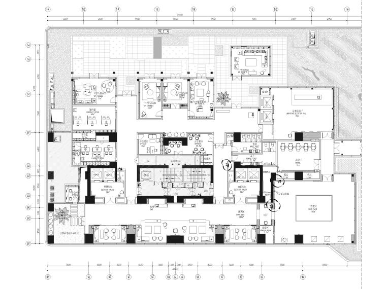 室内装修空调图资料下载-[广东]​前海高端公寓售楼处室内装修施工图