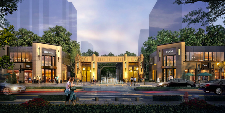 居住区入口景观效果图