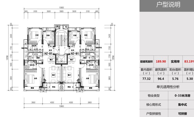 公寓研发户型研究资料下载-知名地产杭州洋房户型研发设计