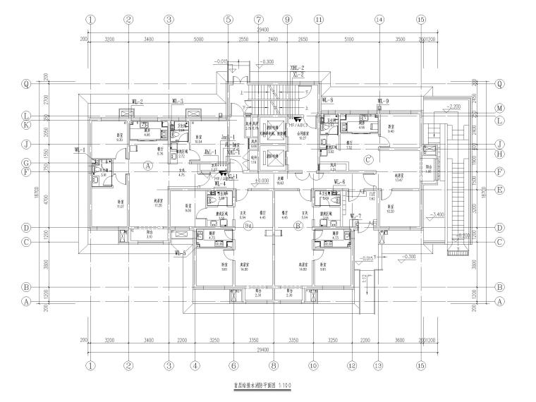 住宅区消防系统设计图资料下载-[北京]高层住宅区给排水消防系统设计图